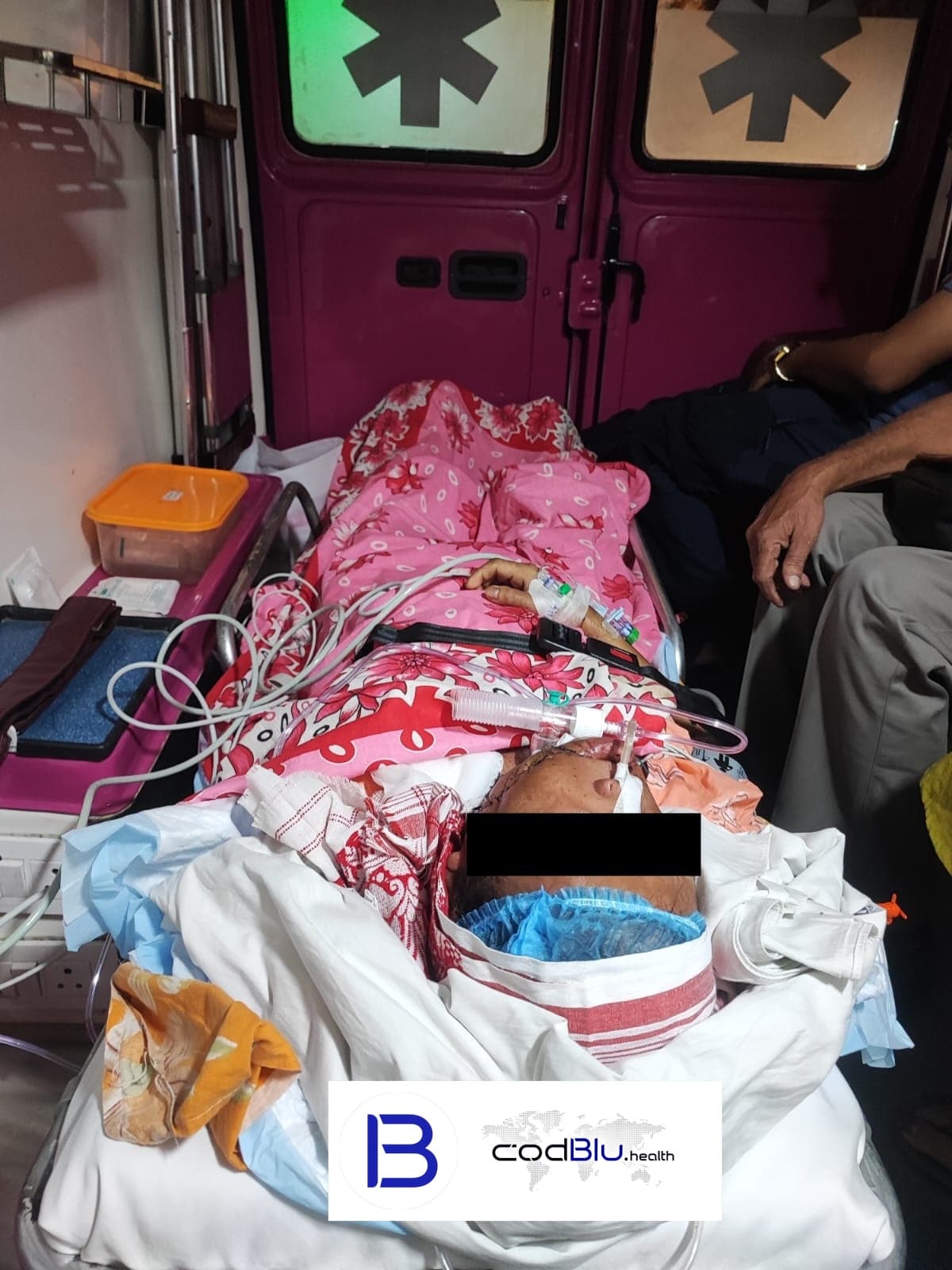 Critically ill Cancer Patient Transfer from Delhi to Guwahati by Road Ambulance