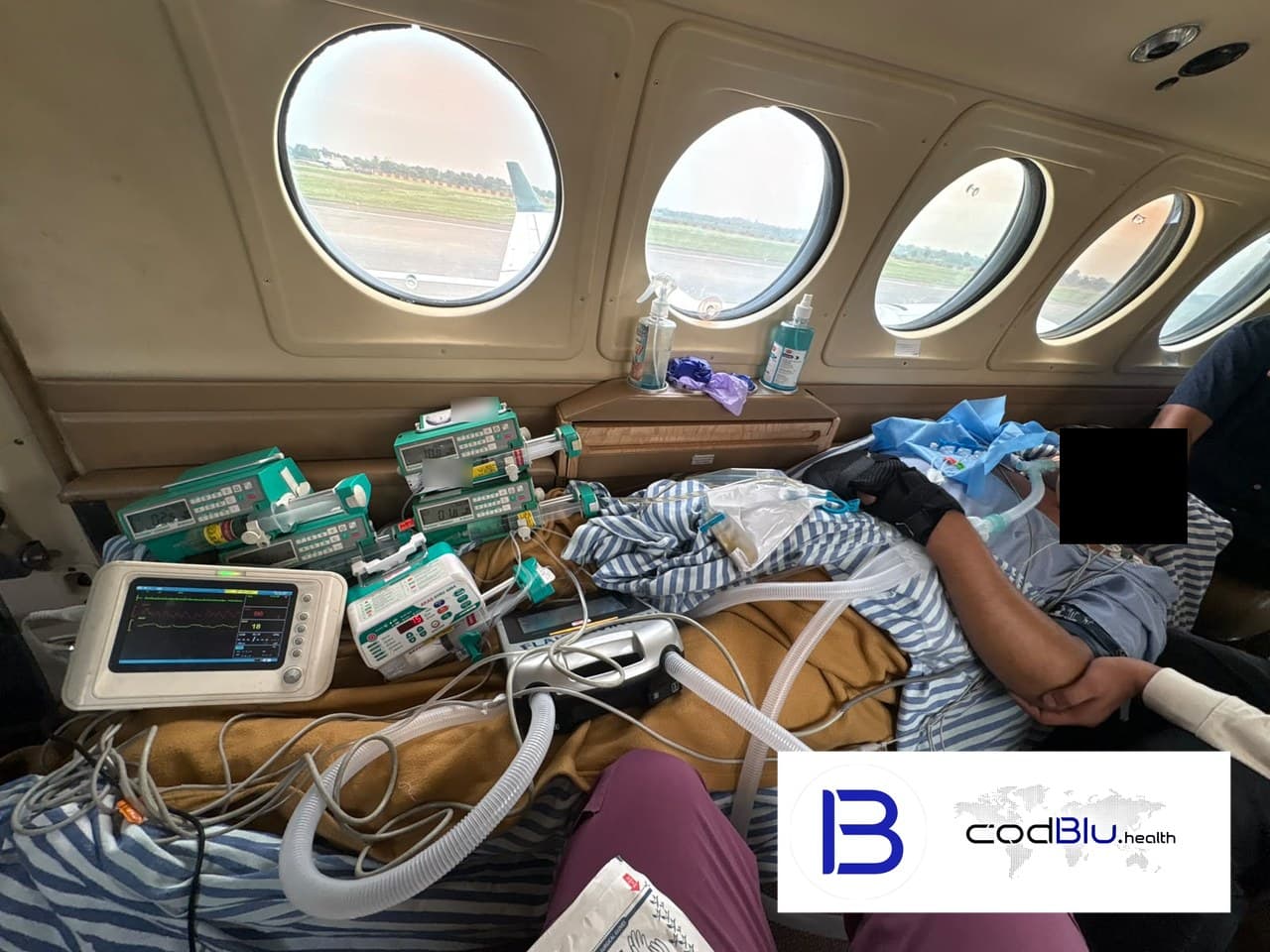 MMI Narayana, Raipur – Apollo Hospitals, Jubilee Hills, Hyderabad | Air Ambulance Transfer for ARDS on Ventilator with Five Infusions