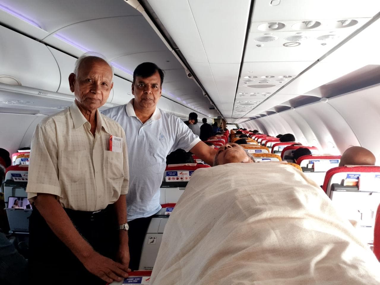 Stretcher patient transport on commercial domestic flight