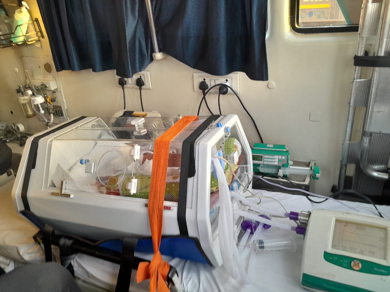 4 Days Newborn Baby Shifted From Agra to Delhi AIIMS By CodBlu NEONATAL ICU Ambulance