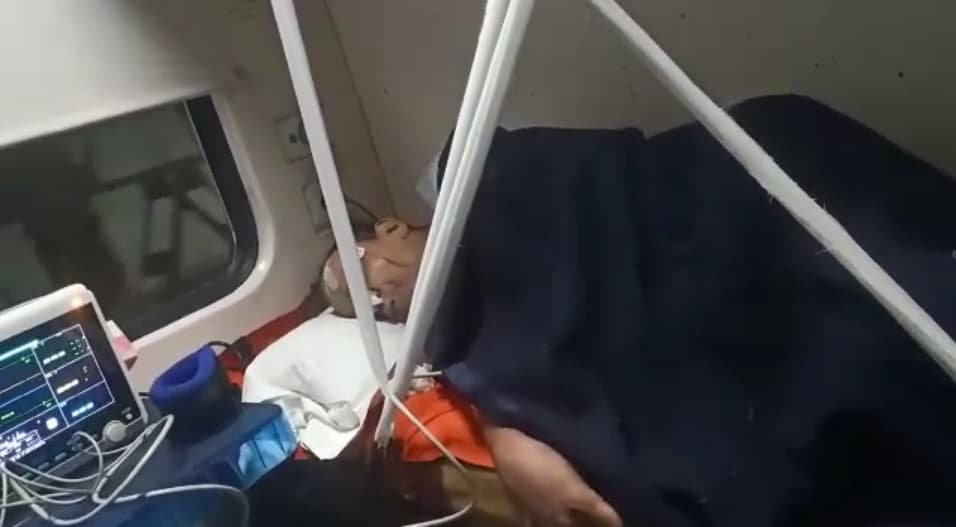 Very Critical Patient on Ventilator In CodBlu Train Ambulance