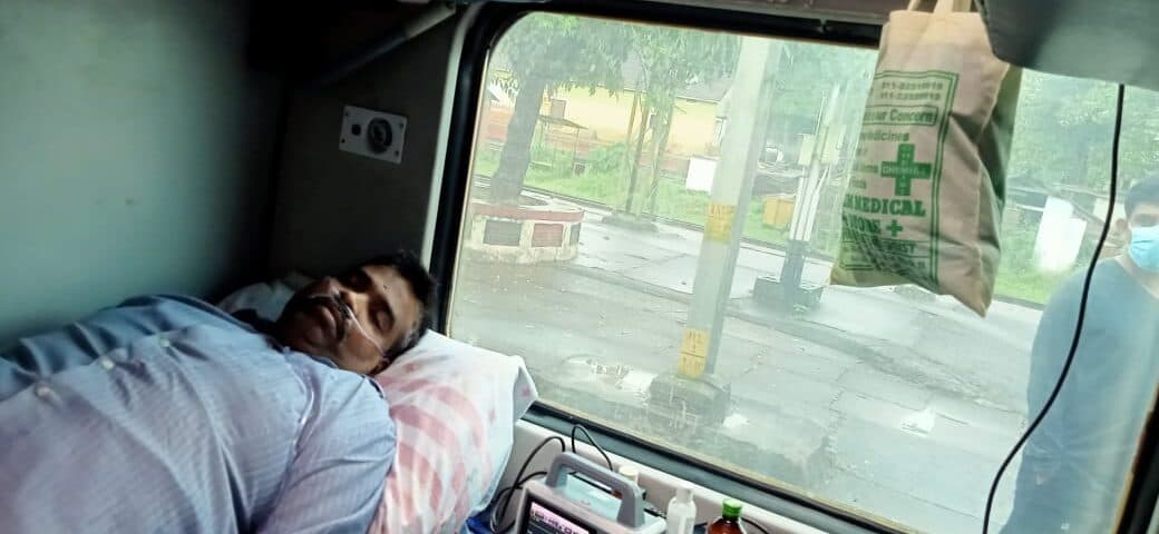 Post Covid Patient Shifted From Delhi to Ernakulam By Train