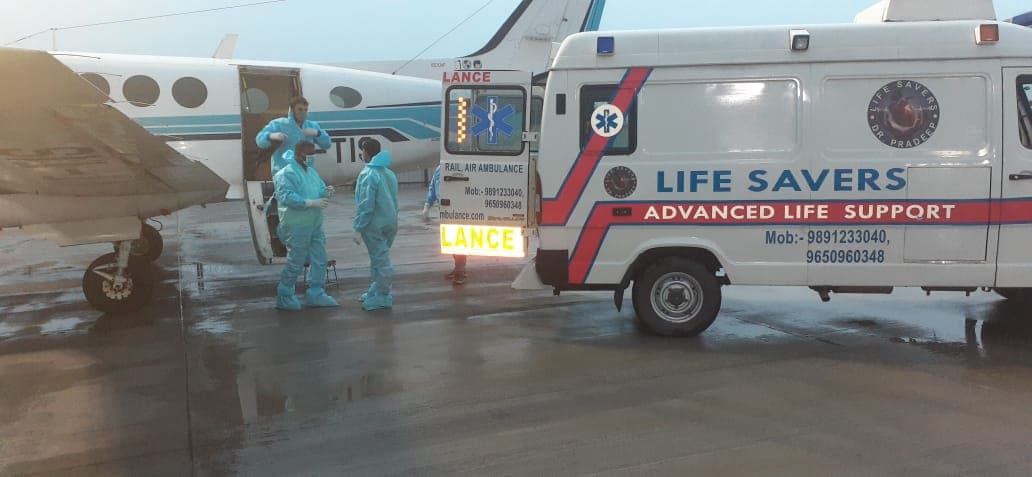 Air Transport of Extremely Sick COVID Patient From Varanasi To Delhi